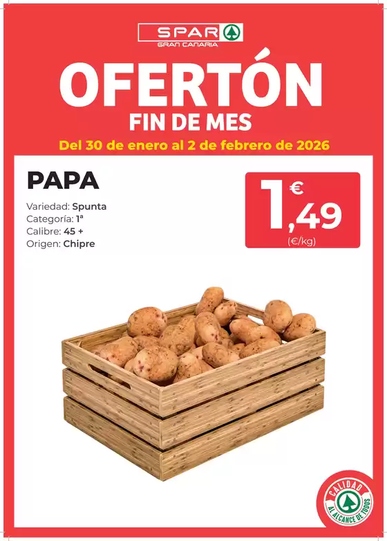 Catálogo SPAR Gran Canaria en Santa Coloma de Gramenet | Ofertón Fin De Mes | 2026-01-30T00:00:00.000Z - 2026-02-02T00:00:00.000Z