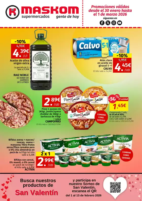Catálogo Maskom Supermercados en Erro | Hasta el 1 de marzo 2026 | 2026-01-30T00:00:00.000Z - 2026-03-01T00:00:00.000Z