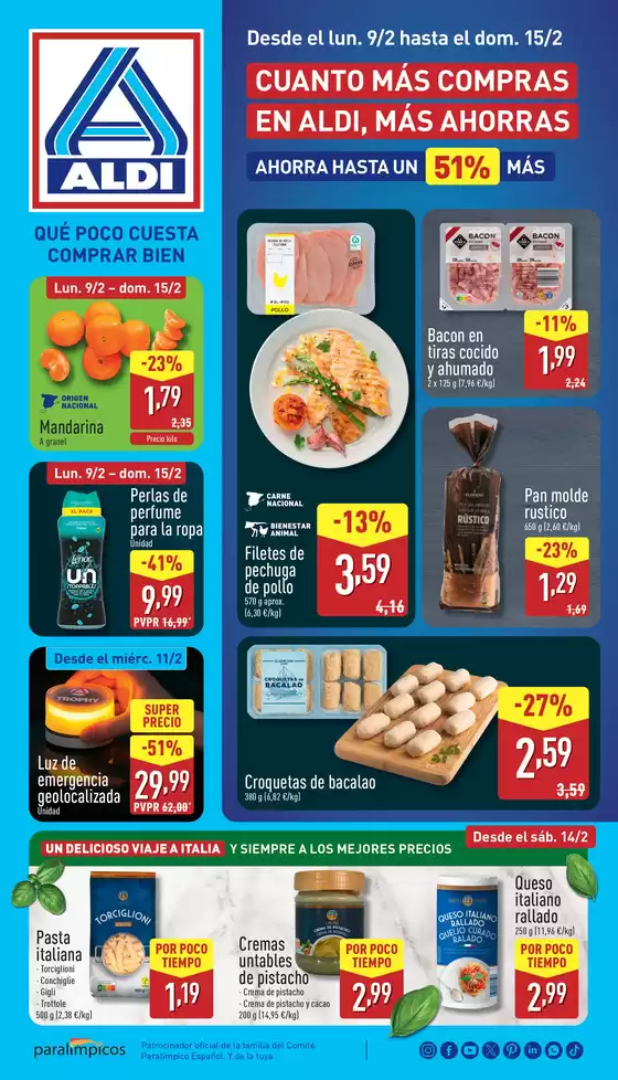 Catálogo ALDI en Sevilla | Qué poco cuesta comprar bien | 2026-02-09T00:00:00.000Z - 2026-02-15T00:00:00.000Z