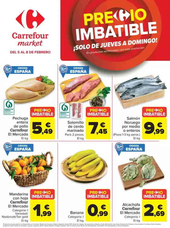 Catálogo Carrefour Market en San Bartolomé de las Abiertas | PRECIO IMBATIBLE | 2026-02-05T00:00:00.000Z - 2026-02-08T00:00:00.000Z