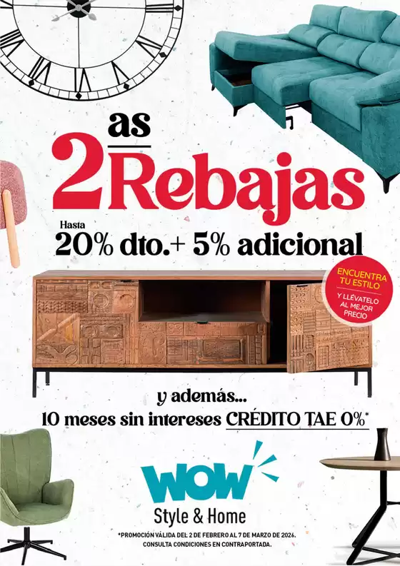 Catálogo WOW Málaga, Style&Home by Mubak en Aranjuez | 2as Rebajas | 2026-02-03T00:00:00.000Z - 2026-03-07T00:00:00.000Z