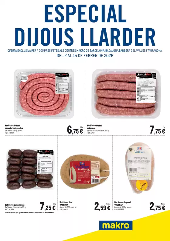 Catálogo Makro en Azuqueca de Henares | Especial Dijous Llarder | 2026-02-04T00:00:00.000Z - 2026-02-15T00:00:00.000Z