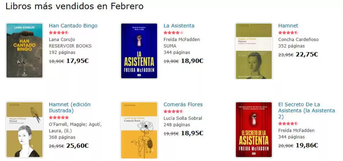 Catálogo Agapea en Órgiva | Libros más vendidos en Febrero | 2026-02-04T00:00:00.000Z - 2026-02-28T00:00:00.000Z