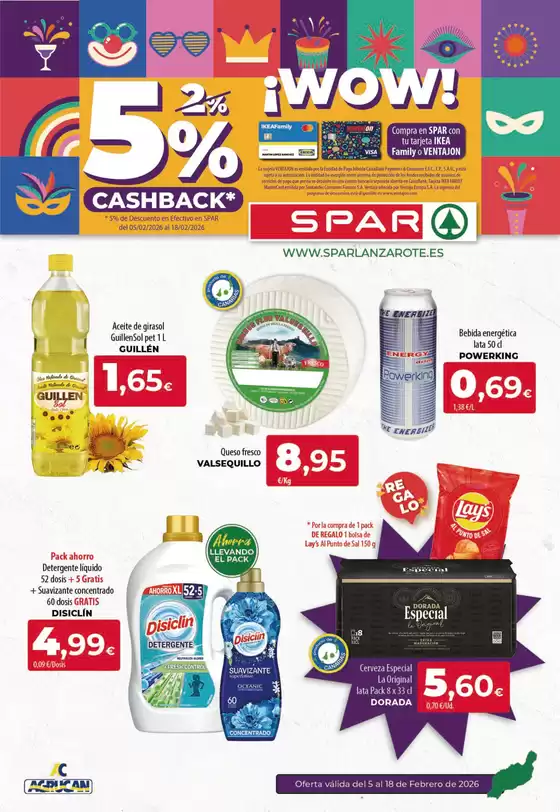 Catálogo SPAR Lanzarote en Lloret de Mar | Del 05/02/2026 al 18/02/2026 | 2026-02-05T00:00:00.000Z - 2026-02-18T00:00:00.000Z