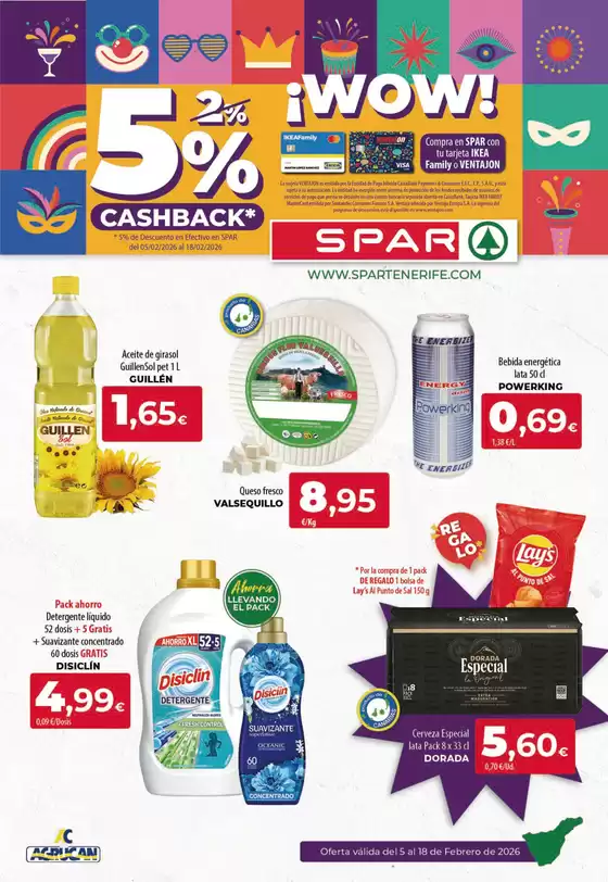 Catálogo Spar Tenerife en Lloret de Mar | Folleto Spar Tenerife  | 2026-02-05T00:00:00.000Z - 2026-02-18T00:00:00.000Z