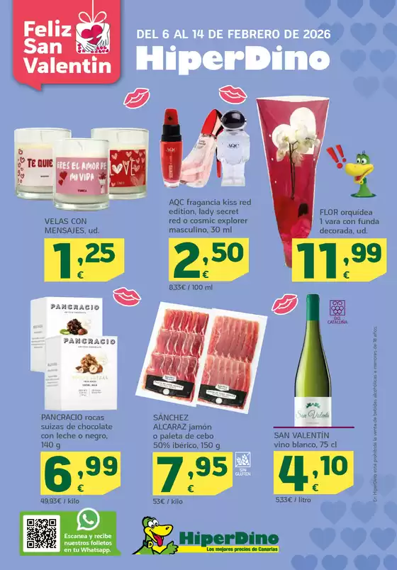 Catálogo HiperDino en Miranda de Ebro | Feliz San Valentín | 2026-02-06T00:00:00.000Z - 2026-02-14T00:00:00.000Z