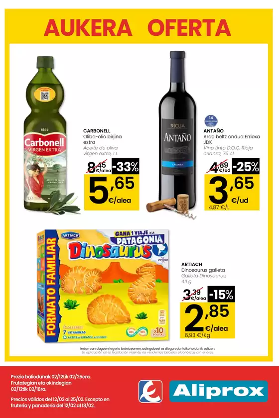Catálogo Eroski en Meliana | OFERTA Aliprox | 2026-02-12T00:00:00.000Z - 2026-02-25T00:00:00.000Z