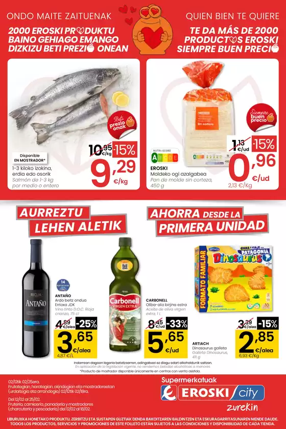 Catálogo Eroski en Meliana | Siempre a buen precio EROSKI CITY | 2026-02-12T00:00:00.000Z - 2026-02-25T00:00:00.000Z
