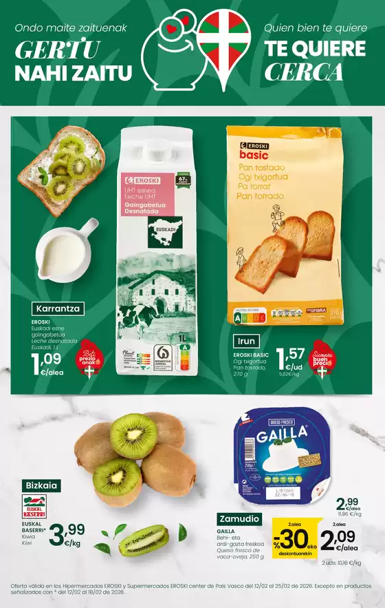 Catálogo Eroski en Pego | Quien bien te quiere te quiere cerca | 2026-02-12T00:00:00.000Z - 2026-02-25T00:00:00.000Z