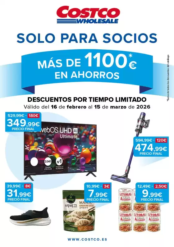 Catálogo Costco en Ponts | Solo Para Socios | 2026-02-16T00:00:00.000Z - 2026-03-15T00:00:00.000Z