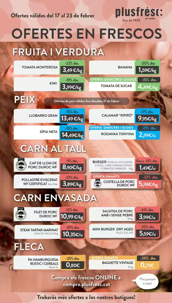 Catálogo Plusfresc en Cornellà | Ofertes En Frescos | 2026-02-17T00:00:00.000Z - 2026-02-23T00:00:00.000Z