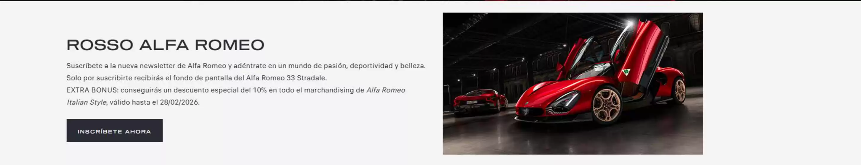 Catálogo Alfa Romeo en Santa Pola | Rosso Alfa Romeo | 2026-02-17T00:00:00.000Z - 2026-02-28T00:00:00.000Z
