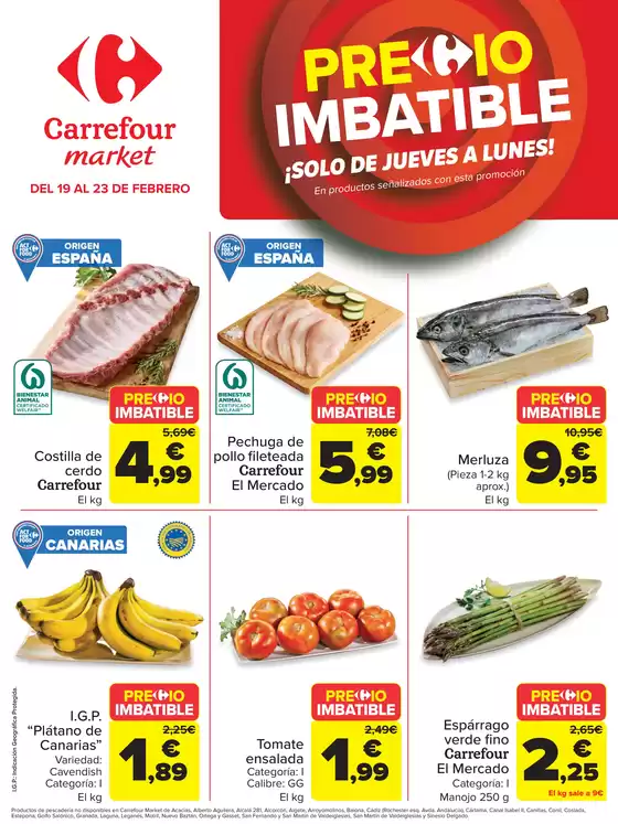 Catálogo Carrefour Market | PRECIO IMBATIBLE | 2026-02-19T00:00:00.000Z - 2026-02-23T00:00:00.000Z