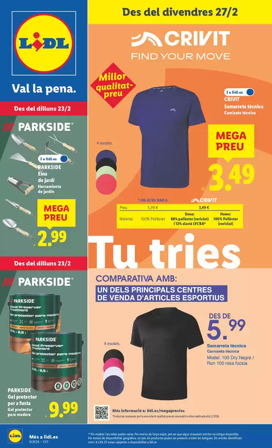 Catálogo Lidl en Esplugues de Llobregat | ¡Bazar Lidl! Ofertas válidas del 23/02 al 01/03 | 2026-02-23T00:00:00.000Z - 2026-03-01T00:00:00.000Z