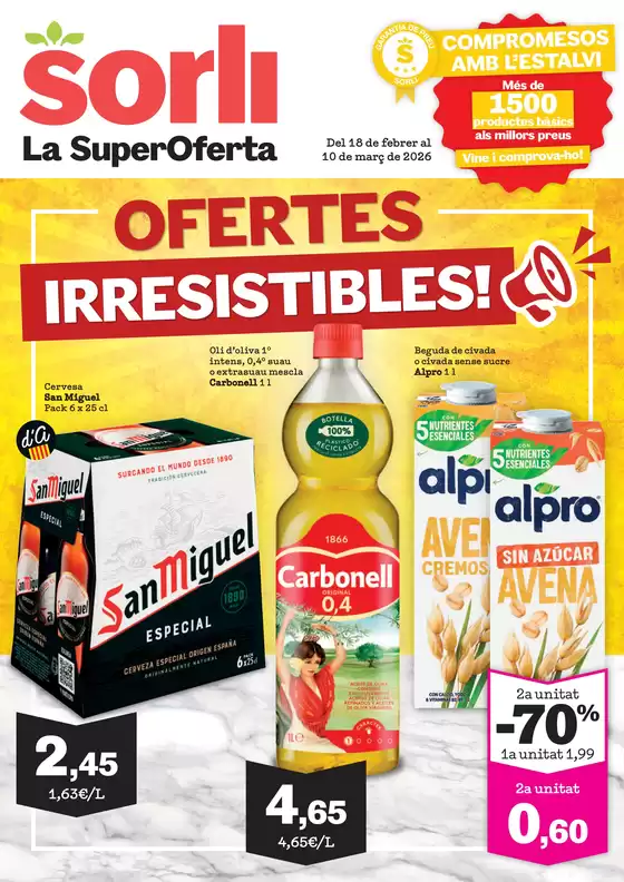 Catálogo Sorli en Selva del Camp | Ofertes Irresistibles! | 2026-02-18T00:00:00.000Z - 2026-03-10T00:00:00.000Z