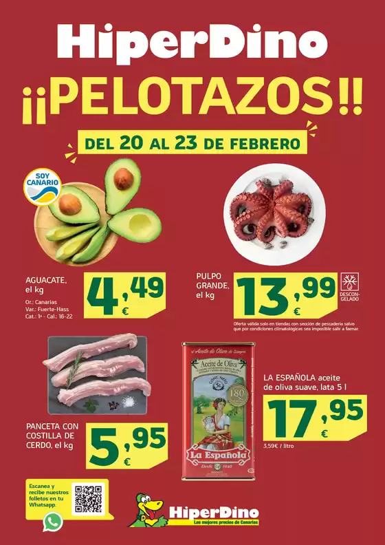 Catálogo HiperDino en Teo | Ofertas desde el 20 de febrero | 2026-02-20T00:00:00.000Z - 2026-02-23T00:00:00.000Z