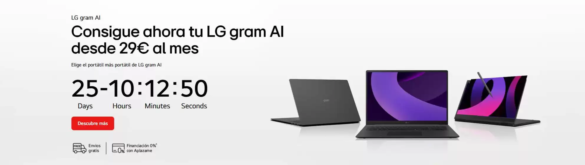 Catálogo LG | Consigue ahora tu LG gram Al desde 29€ al mes | 2026-02-19T00:00:00.000Z - 2026-03-16T00:00:00.000Z
