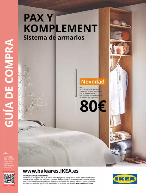 Catálogo IKEA en Palma de Mallorca | PAX y KOMPLEMENT | 2026-02-19T00:00:00.000Z - 2026-08-31T00:00:00.000Z