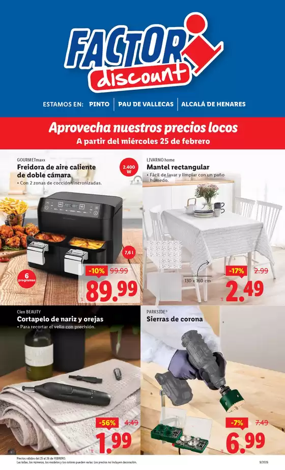 Catálogo FACTORI discount en Quesa | Factori discount - Ofertas válidas del 25/02 al 02/03 | 2026-02-25T00:00:00.000Z - 2026-03-02T00:00:00.000Z