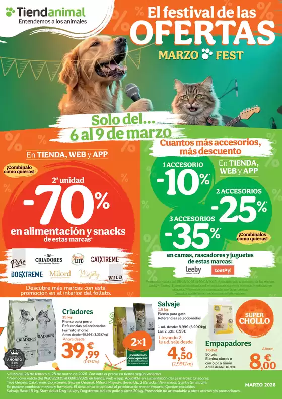 Catálogo Tiendanimal | El festival de las ofertas | 2026-02-26T00:00:00.000Z - 2026-03-25T00:00:00.000Z