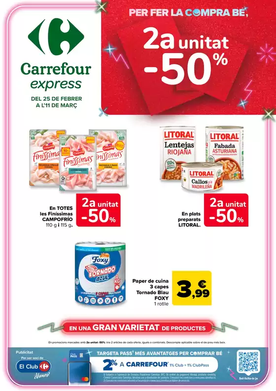 Catálogo Carrefour Express | 2a unitat -50% | 2026-02-25T00:00:00.000Z - 2026-03-11T00:00:00.000Z