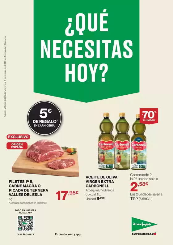 Catálogo El Corte Inglés | ¿Qué Necesitas Hoy? | 2026-02-26T00:00:00.000Z - 2026-03-11T00:00:00.000Z