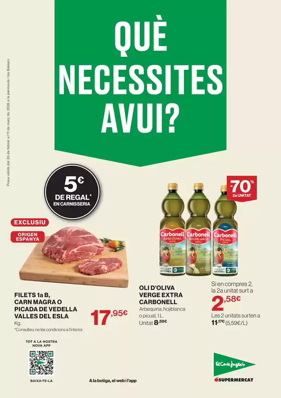 Catálogo El Corte Inglés | Què Necessites Avui? | 2026-02-26T00:00:00.000Z - 2026-03-11T00:00:00.000Z