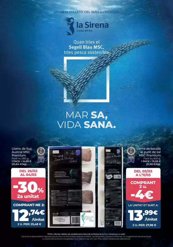 Catálogo La Sirena | Mar Sa, Vida Sana | 2026-02-26T00:00:00.000Z - 2026-03-11T00:00:00.000Z