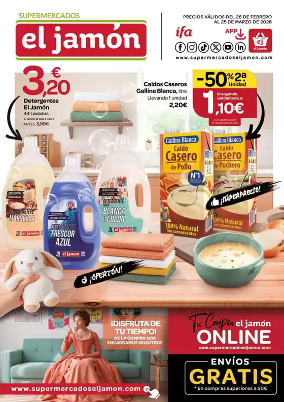 Catálogo Supermercados El Jamón | Precios Válidos Del 26 De Febrero Al 25 De Marzo De 2026 | 2026-02-26T00:00:00.000Z - 2026-03-25T00:00:00.000Z
