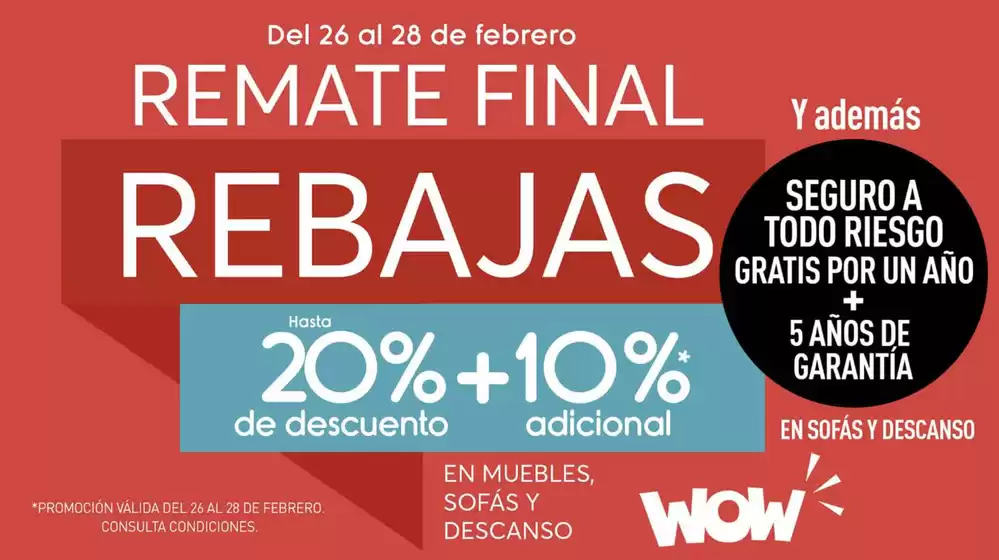 Catálogo WOW Málaga, Style&Home by Mubak | Hasta 20% de descuento +10% adicional | 2026-02-26T00:00:00.000Z - 2026-02-28T00:00:00.000Z