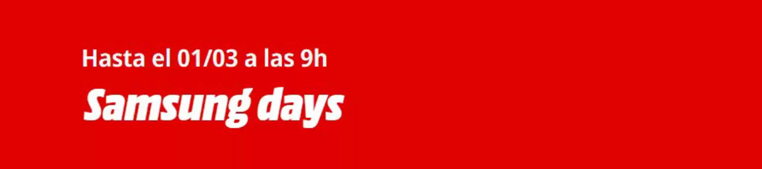 Catálogo MediaMarkt | Samsung Days | 2026-02-26T00:00:00.000Z - 2026-03-01T00:00:00.000Z