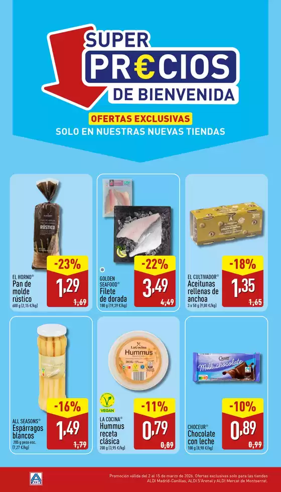 Catálogo ALDI en Valdemorillo | Super Precios de Bienvenida en nuestras nuevas tiendas | 2026-03-02T00:00:00.000Z - 2026-03-15T00:00:00.000Z