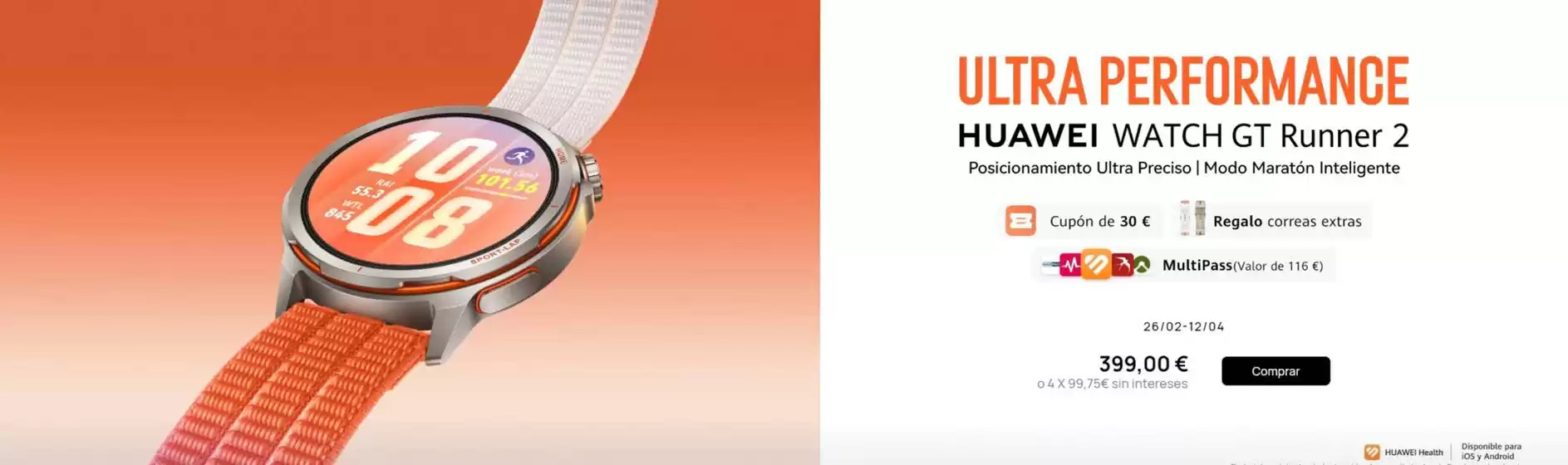 Catálogo Huawei | Huawei Watch Gt Runner 2 | 2026-02-27T00:00:00.000Z - 2026-04-12T00:00:00.000Z