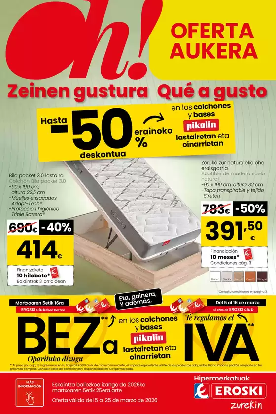 Catálogo Eroski en Leioa | Oh! Qué agusto | 2026-03-05T00:00:00.000Z - 2026-03-25T00:00:00.000Z
