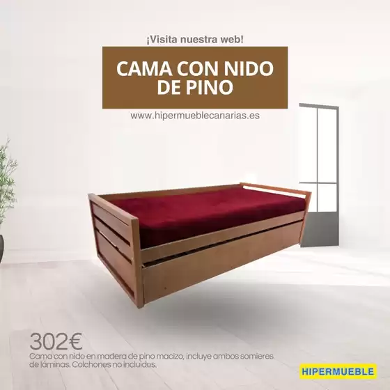 Catálogo HiperMueble Canarias | Cama Con Nido De Pino | 2026-03-03T00:00:00.000Z - 2026-03-16T00:00:00.000Z