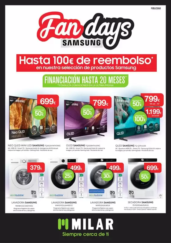 Catálogo Milar | Fan Days Samsung | 2026-03-03T00:00:00.000Z - 2026-03-31T00:00:00.000Z