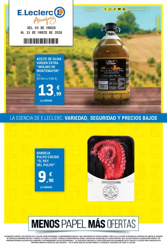 Catálogo E.Leclerc en Massalfassar | Catálogo Aranjuez | 2026-03-04T00:00:00.000Z - 2026-03-15T00:00:00.000Z