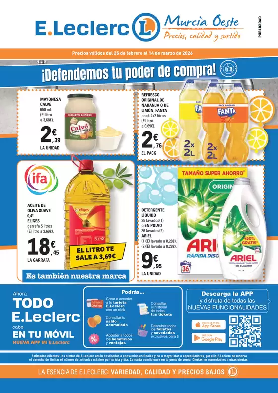 Catálogo E.Leclerc | ¡Defendemos tu poder de compra! | 2026-03-03T00:00:00.000Z - 2026-03-14T00:00:00.000Z