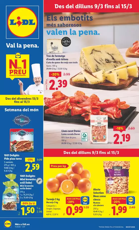 Catálogo Lidl | № 1 PRECIO - Ofertas válidas del 09/03 al 15/03 | 2026-03-09T00:00:00.000Z - 2026-03-15T00:00:00.000Z