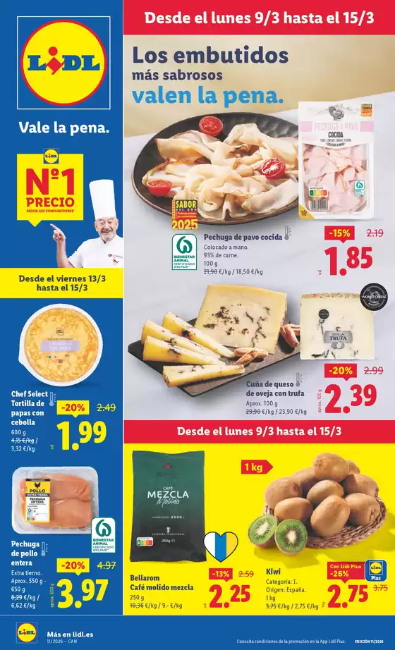 Catálogo Lidl en Agüimes | № 1 PRECIO - Ofertas válidas del 09/03 al 15/03 | 2026-03-09T00:00:00.000Z - 2026-03-15T00:00:00.000Z