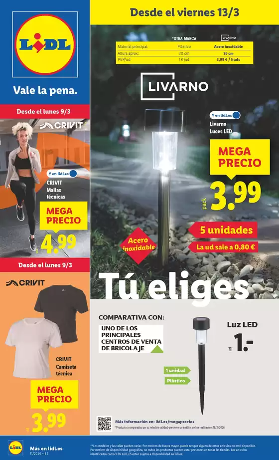 Catálogo Lidl en Segovia | ¡Bazar Lidl! Ofertas válidas del 09/03 al 15/03 | 2026-03-09T00:00:00.000Z - 2026-03-15T00:00:00.000Z