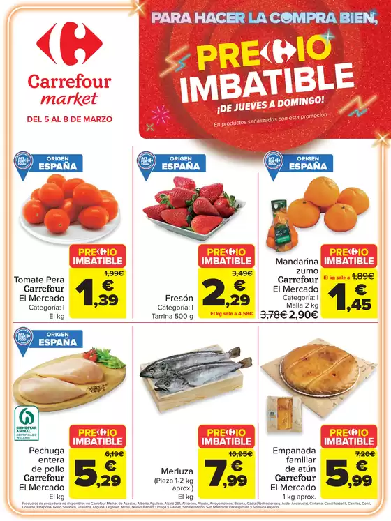 Catálogo Carrefour Market | PRECIO IMBATIBLE | 2026-03-05T00:00:00.000Z - 2026-03-08T00:00:00.000Z