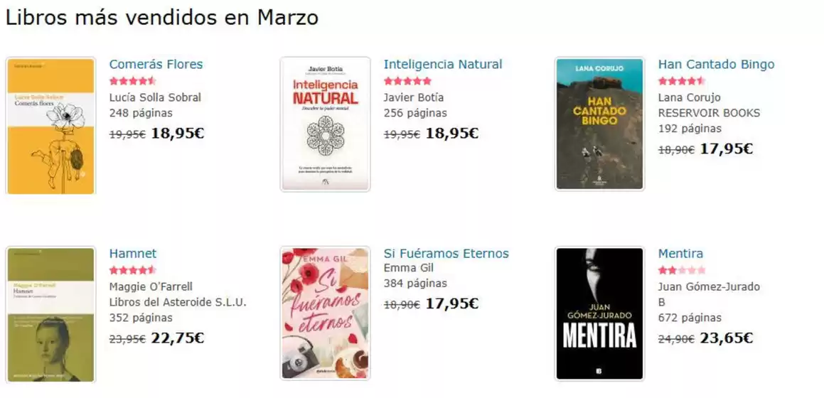 Catálogo Agapea en Vigo | Libros más vendidos en Marzo | 2026-03-05T00:00:00.000Z - 2026-03-31T00:00:00.000Z