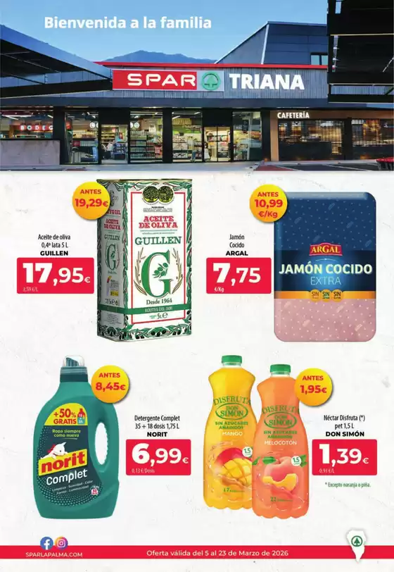 Catálogo Spar La Palma en Trasierra | Oferta válida del 5 al 23 de Marzo de 2026 | 2026-03-05T00:00:00.000Z - 2026-03-23T00:00:00.000Z