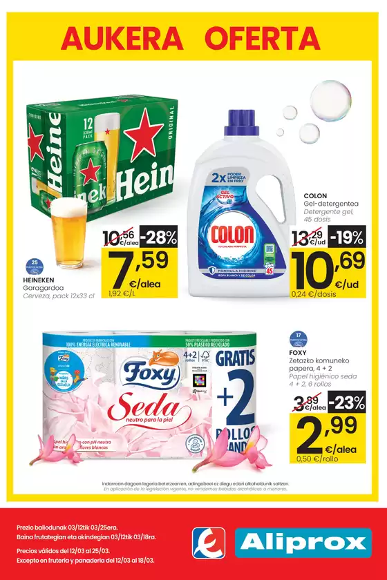 Catálogo Eroski en Hernani | OFERTA Aliprox | 2026-03-12T00:00:00.000Z - 2026-03-25T00:00:00.000Z