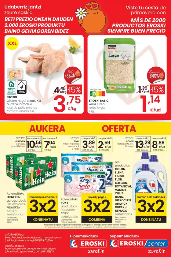 Catálogo Eroski en Hernani | Udaberriz jantzi zeure saskia EROSKI | 2026-03-12T00:00:00.000Z - 2026-03-25T00:00:00.000Z
