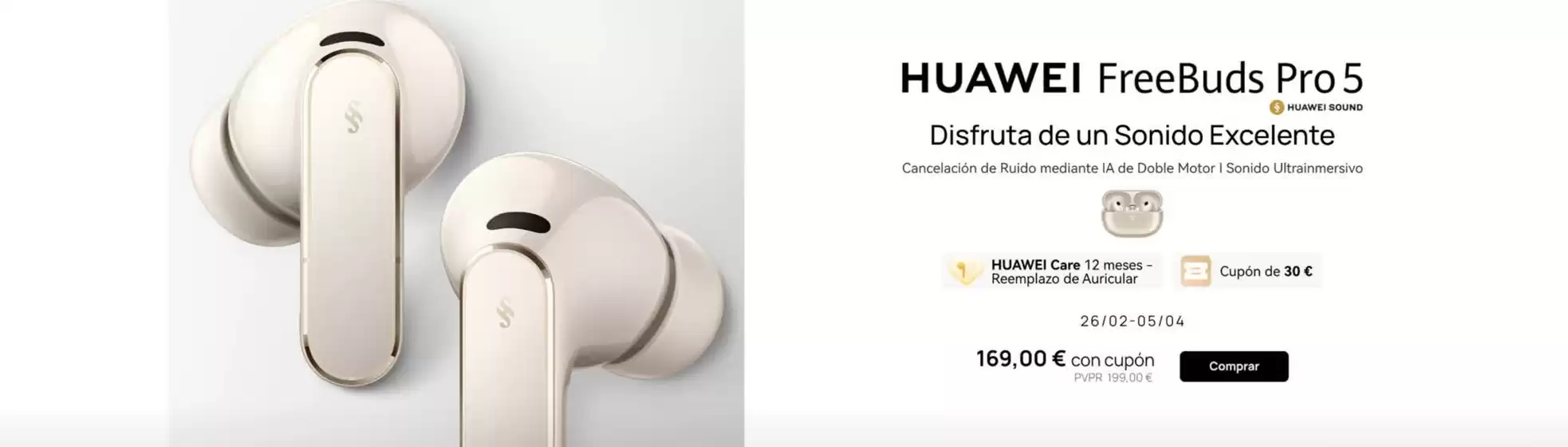 Catálogo Huawei en San Pedro de Alcántara | HUAWEI FreeBuds Pro 5 | 2026-03-09T00:00:00.000Z - 2026-04-05T00:00:00.000Z