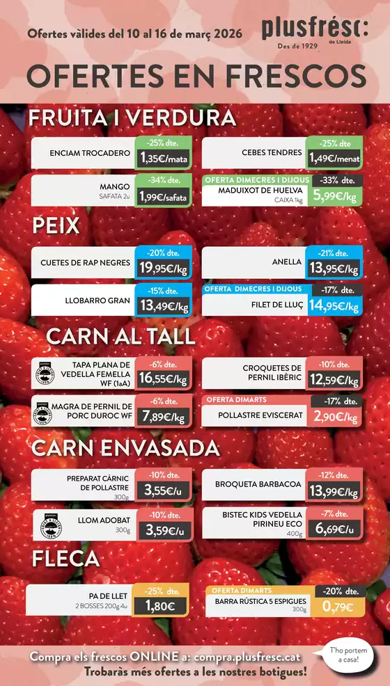 Catálogo Plusfresc en San Bartolomé de Tirajana | Ofertes vàlides del 10 al 16 de març 2026 | 2026-03-10T00:00:00.000Z - 2026-03-16T00:00:00.000Z
