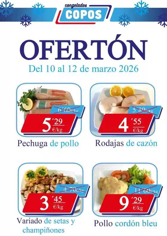 Catálogo Congelados Copos en San Bartolomé de Tirajana | Oferton | 2026-03-10T00:00:00.000Z - 2026-03-12T00:00:00.000Z