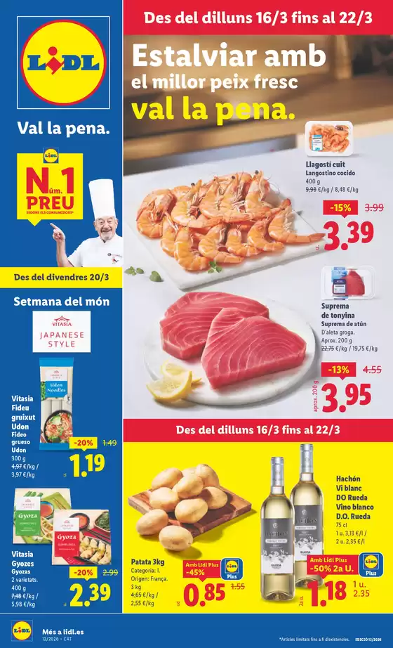 Catálogo Lidl en Lliça d'Amunt | № 1 PRECIO - Ofertas válidas del 16/03 al 22/03 | 2026-03-16T00:00:00.000Z - 2026-03-22T00:00:00.000Z